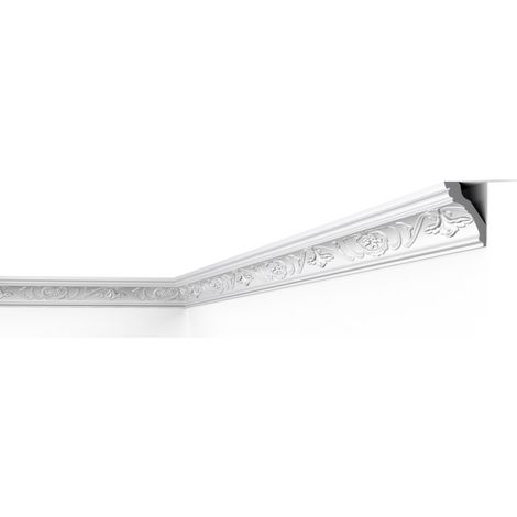 E26 DECOFLAIR Moulure de plafond Polystyrène expansé 65 x 45 x 2000 - 1 pièce (1/4)