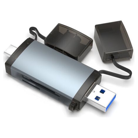 Lecteur de carte mémoire haute vitesse usb 3.0, sd, tf, convertisseur pour téléphone portable de type c, ordinateur, double carte, double lecture (1/5)