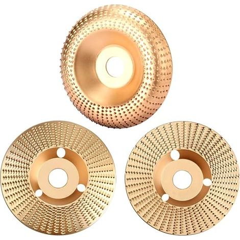 Juego de 3 discos abrasivos para madera ASNOMY de 125 mm, discos de carburo de tungsteno para dar forma, lijar y cortar. Discos para amoladora angular. (1/5)