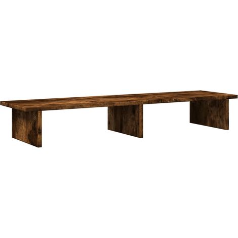 Support de moniteur chêne fumé 100x27x15 cm bois d'ingénierie