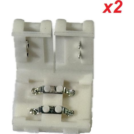 Kit de 2 connecteurs de jonction pour bandeau LED flexible largeur 10mm à clipser ou à cabler (2 fils) IP20 TRAJECTOIRE (1/2)