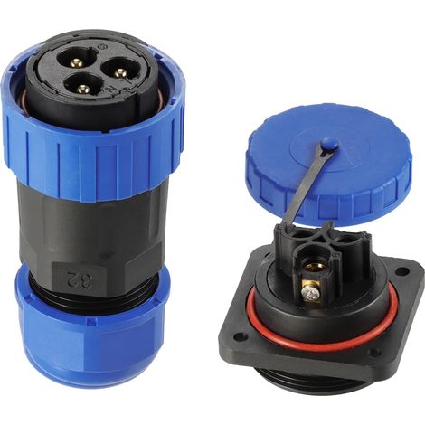 TY32 Connecteur étanche à 3 broches, ensemble de prises et de douilles aéronautiques, déconnexion rapide pour appareils d'alimentation, câble 10 AWG, mâle et femelle (1/5)