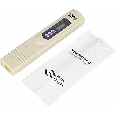 Stylo de Test de qualité de eau, testeur TDS 0-9990 PPM Temp,grey (1/4)