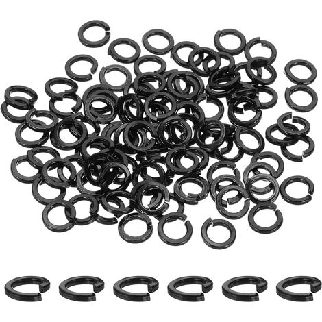 Rondelle Grower M4, Rondelles Frein Fendues En Acier Inoxydable 304 Pour Vis Boulons Voitures Machines De Construction Noir Lot De 100 (1/5)