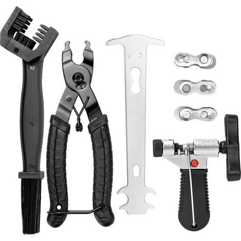 Dérive Chaîne Vélo Kit Outil de Réparation, Vélo Pince Chaîne Vélo, Indicateur d\'usure de la Chaîne, Briseur de Chaîne de Vélo (1/4)
