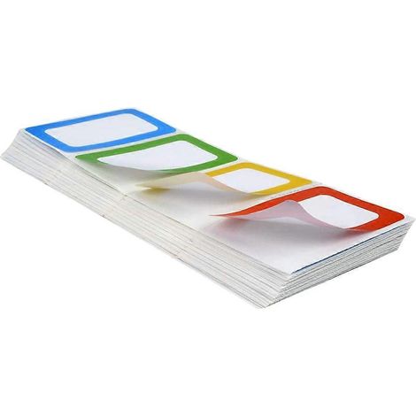 200 étiquettes nominatives autocollantes, inscriptibles et personnalisables. Couleurs disponibles. Étiquettes unies. (1/5)