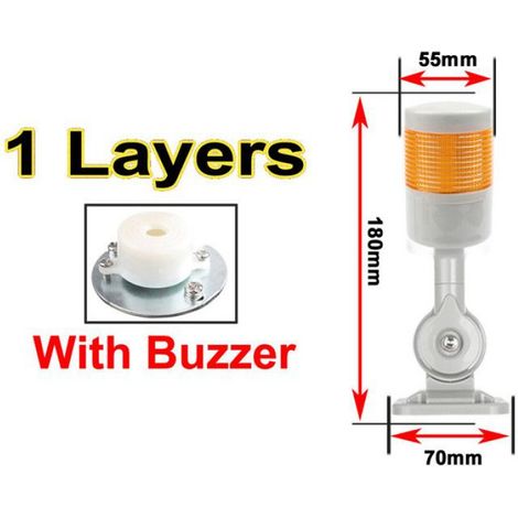 Voyant d'avertissement industriel rotatif 180° à LED, alimentation 12V-24V, couleurs rouge, orange ambre et vert, pour machine