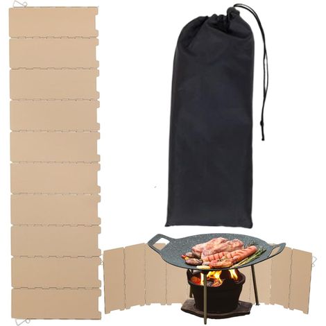 Pare- de cuisinière, pare pour campeurs, portable, pliable à (1/5)