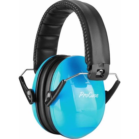 Casque Anti Bruit Enfant, Casque Pliable Réglable Confortable, avec Une Atténuation de SNR 34dB, Serre-tête Souple pour Milieu Bruyant ou Stressant-Bleu (1/5)