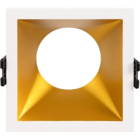 Aro Downlight Empotrable Cuadrado - Bajo UGR - Corte 75 X 75mm - Dorado
