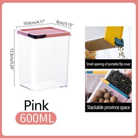 Boîte De Rangement Étanche Pour Céréales - Récipient De Stockage Alimentaire En Plastique - Pour Farine Sucre Thé Fruits Secs - 1 Pièce (1/2)