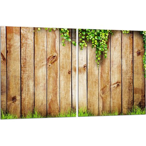 2 plaques de protection en verre pour poêle 40x52 bois (1/5)