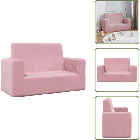 Kindersofa 2-Sitzer Rosa Weich Plüsch - Kindersofa - Kindersofas - Minisofa - Minicouch