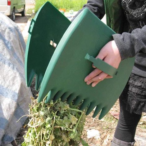 Pelle à Feuilles Manuelle - Ramasse Feuilles, Herbe et Déchets, Jardin et Pelouse, Râteau Main Rapide