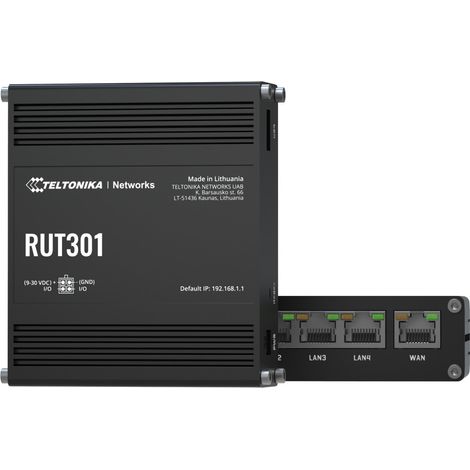 Router Industrial Teltonika Rut301, 5x Rj45 100mb/s, USB 2.0, Ip30 (1/4)