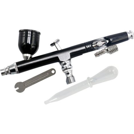Kit d'aérographe, multi-usages Gravity SpraySet 7CC Capacité 0,3 mm Outils de kit de pulvérisation - le noir (1/5)