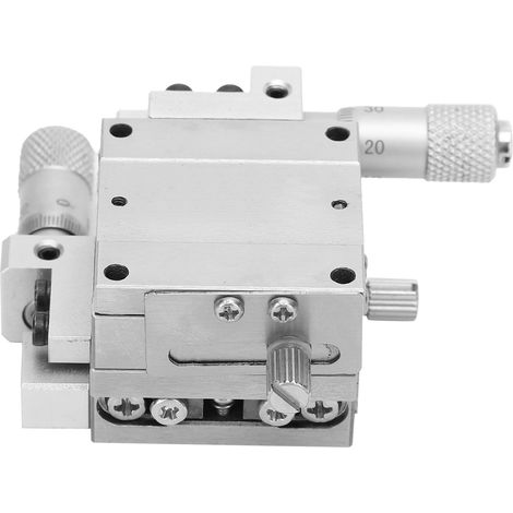 Table XY linéaire 30x30mm, platine manuelle à guidage transversal à rouleaux croisés, axe M2GS30, support de précision pour positionnement 2 axes. (1/5)