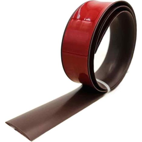 Bande de finition plate auto-adhésive sans colle pour plancher en bois, bande de fermeture de bord, bande de seuil de porte, bande de jointure de porte, garniture de séparation décorative (1/5)