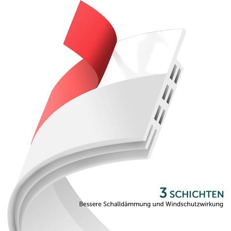 Zugluftstopper für Türen 1000cm, Türdichtung Selbstklebend 5cm Breite, Tür Zugluftstopper, Schalldichter Türschutz für Türen, Dichtungsband für Türen Insekten und Windbeständig(Weiß) (1/5)