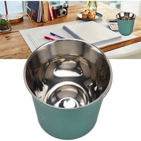 Tasse à café miniature en acier inoxydable 304, petite capacité (80 ml), à double paroi, verte. (1/5)