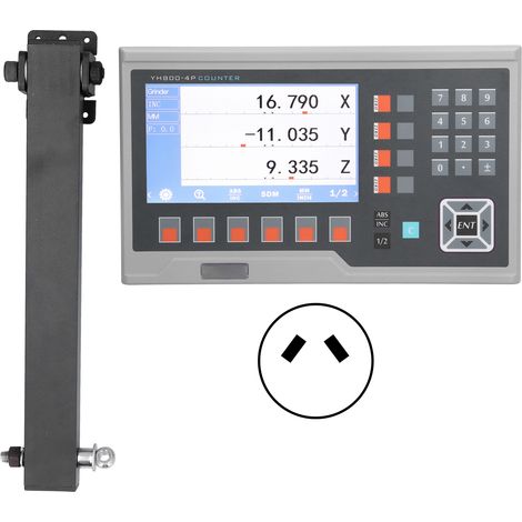 Réglette numérique LCD 4 axes pour tour et fraiseuse, encodeur linéaire à échelle magnétique, alimentation AC 80-260V, prise AU, afficheur digital de haute précision (1/5)
