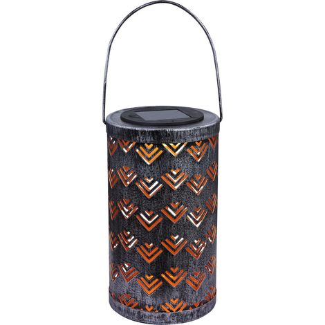 Globo LED Solarleuchte silber antik 19cm Solar-Bodenleuchten