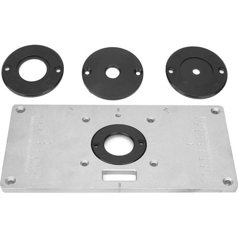 Frästisch-Einlegeplatte aus Aluminiumlegierung mit Ring für die Holzbearbeitung, 235 mm x 120 mm x 8 mm (1/5)