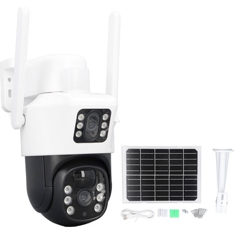 Caméra de sécurité solaire Wifi sans fil HD, Vision nocturne, détection de mouvement PIR, Surveillance pour une utilisation en extérieur (1/5)