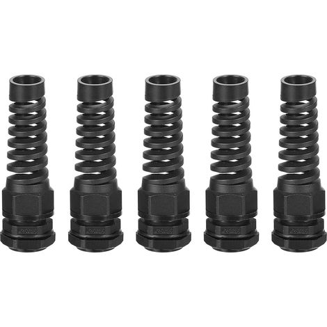 Wasserdichte Kabelverschraubung M25 – 5er-Pack – Schwarzes Nylon – Kabelbefestigung 11–15 mm – Industrie und Elektrotechnik – Länge 103 mm (1/5)