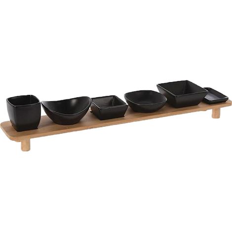 VASSOIO IN BIMATERIALE CON SET CIOTOLE cm 50 x 10 x h.8