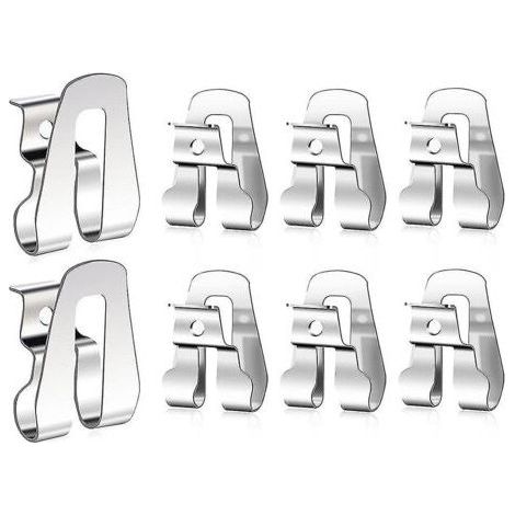 Pack of 8 belt clips for Ryobi and Ridgid 18 volt tools, belt hook with screws, part number 633586002. (1/4)
