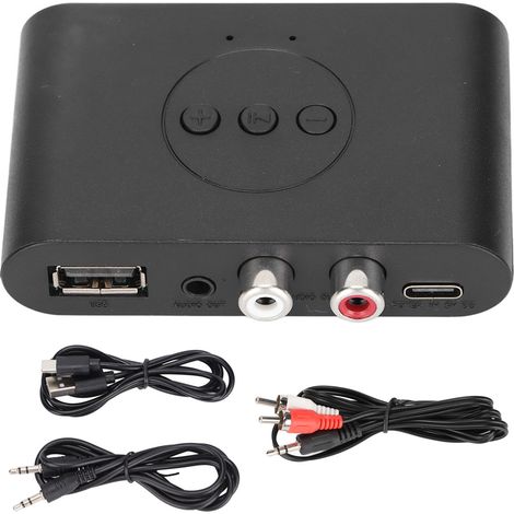 Récepteur Audio Bluetooth Stéréo RCA 3.5mm AUX Adaptateur Sans Fil pour Voiture Haut-Parleur Casque (1/5)