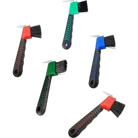 Crochet et brosse professionnels pour un retrait rapide et un nettoyage doux des chevaux, outil de toilettage en acier (1/4)