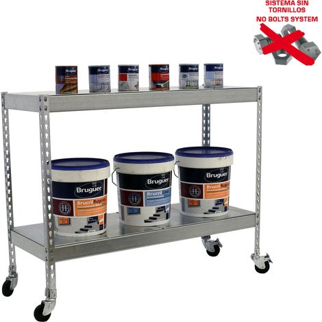 Estantería metálica sin tornillos SIMONRACK de 2 estantes (97,5x150x60cm) GALVANIZADO (1/5)
