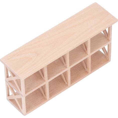 Étagère en bois pour maison de poupée, échelle 1:12, bibliothèque miniature pour salle à manger. (1/5)