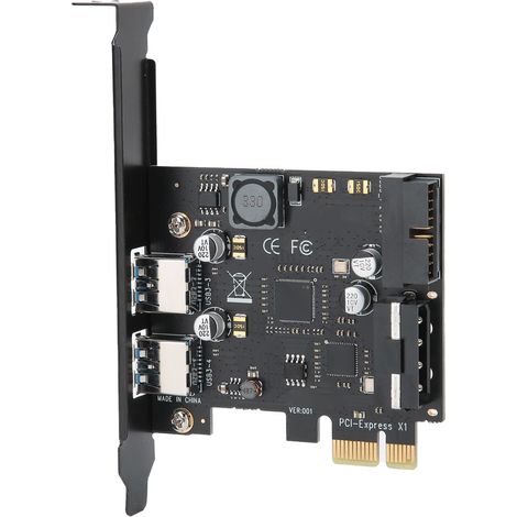 Carte d'extension PCIe vers USB 3.0 20 broches pour PC de bureau STW3002 (1/5)