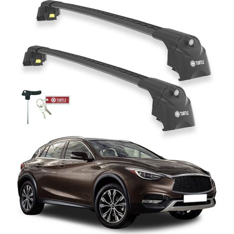 TURTLE kompatibel mit Infiniti Qx30 (H15) 2016-2019 Dachträger Air2 Schwarz (1/5)