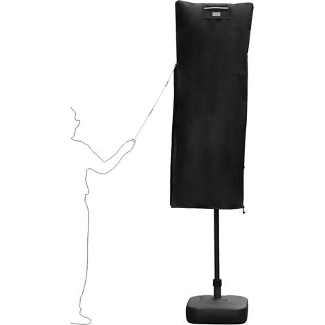 Sekey Housse de Protection pour Parasol avec Deux Hauts, Noir