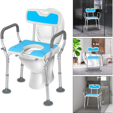 TolleTour Sedia Comoda 3 in 1 per Doccia e WC, Vasino Incluso, Soluzione Completa per Anziani (1/5)