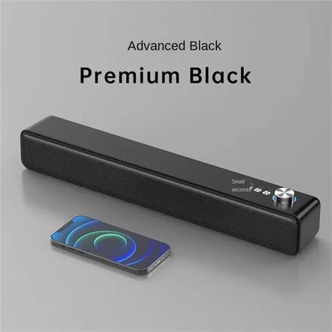 Barre de son Bluetooth avec caisson de basses intégré (noire) pour téléviseurs, mur d'écho audio et haut-parleurs d'ordinateur (1/5)