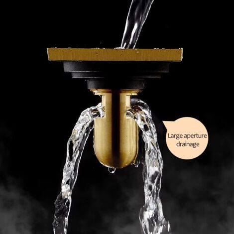 Siphon de sol 120 x 120 mm – Résistant aux chocs, gel, abrasion et produits chimiques – Drainage efficace extérieur