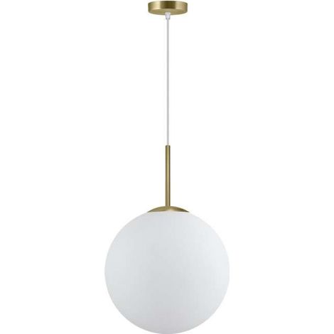 Colgante 1 luz modelo Portile acabado laton/blanco, 60cm(alto) 35cm(ancho) 35cm(fondo) (1/2)