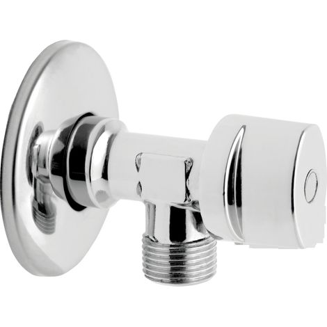 VALVOLA A SFERA ANGOLARE CON MANIGLIA METALLICA, CON ESCUTCHENETTE 1-2" X 1-2"