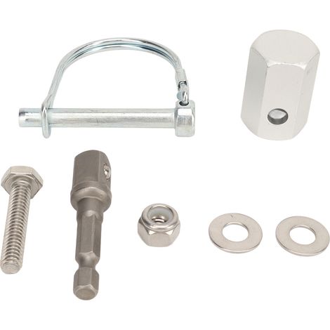 Poignée de manivelle de cric de remorque à vent supérieur avec adaptateur de perceuse sans fil, élévateur en aluminium pour arbre Curt 28921 de 1/2 pouces (1/5)