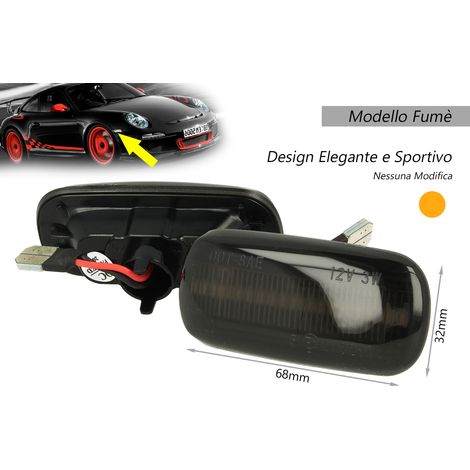 Kit Freccia Laterale a Led Side Marker Dinamica Lente Fume Audi  A3 S3 A4 S4 RS4 A6 S6 RS6 OEM 8E0949127 (1/3)