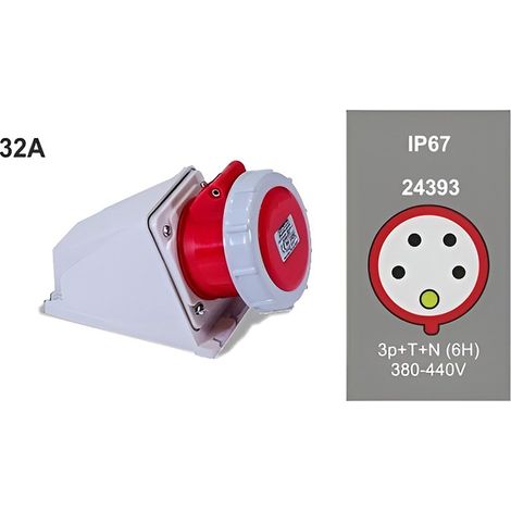 BASE IP67 3P+N+T 32A 400V IP67