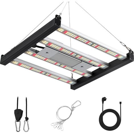 Jiubiaz 2 lámparas LED para plantas de 120 W con espectro completo y función de regulación de intensidad: iluminación eficiente para jardines interiores e invernaderos (1/5)
