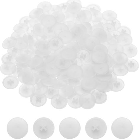 158 Pièces 17mm Cache-Écrou à Vis en Plastique Blanc (1/5)