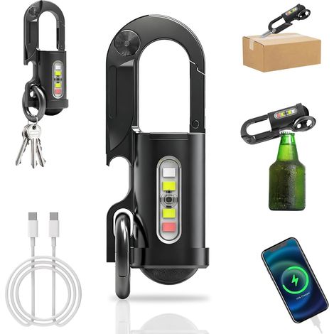 Mini lampe de poche LED 1000 lm avec batterie externe mobile pour alimentation de secours en plein air, camping, rechargeable, étanche et robuste (1/5)