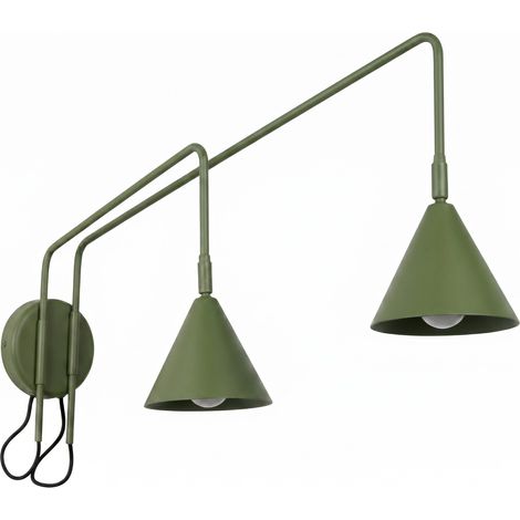 Applique NOX verde oliva 150x30x80cm Acciaio Sollux (1/5)